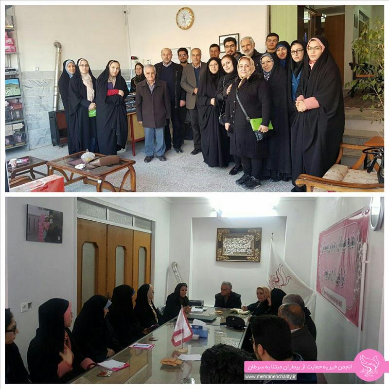 مسئولین و نمایندگان کمیته‌های "تبلیغات"، "قلک" و "بنر" انجمن مهرانه در دفاتر "سلطانیه" و "خدابنده" حضور یافتند